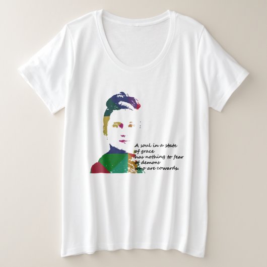 St. Therese of Lisieux Grote Maat T-shirt (Design voorkant)