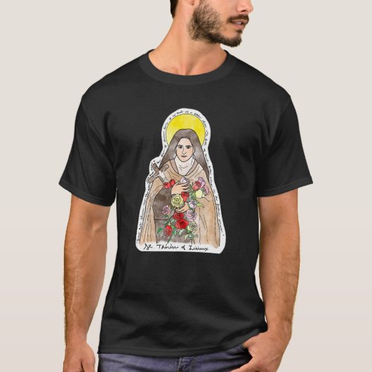 St. Therese of Lisieux Kinder Little Flower Roos C T-shirt (Voorkant)