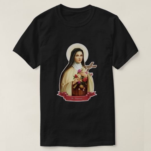 St. Therese of Lisieux Kinder Little Flower Roos C T-shirt (Design voorkant)