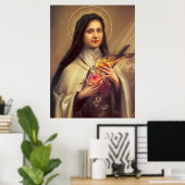St. Therese of Lisieux Little Flower of Jesus Roos Poster (Thuiskantoor)