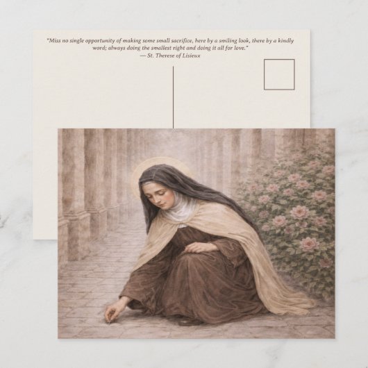 St. Therese of Lisieux "Little Way"  Briefkaart (Voorkant / Achterkant)