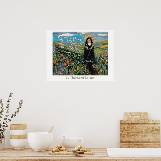St. Therese of Lisieux Poster (Keuken)