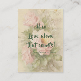 St. Therese of Lisieux Quote Rozen Heilige Kaart Visitekaartje