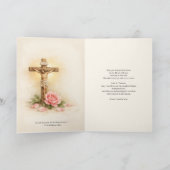 St. Thérèse of Lisieux Roses Scripture  Kaart (Binnen)