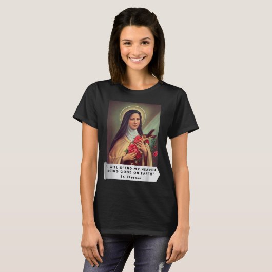 St. Therese of Lisieux Saint Therese of Child Jesu T-shirt (Voorkant volledig)