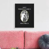 St. Therese of Lisieux T-Shirt Saint Little Flower Canvas Afdruk (Insitu (Woonkamer))