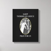St. Therese of Lisieux T-Shirt Saint Little Flower Canvas Afdruk (Voorkant)