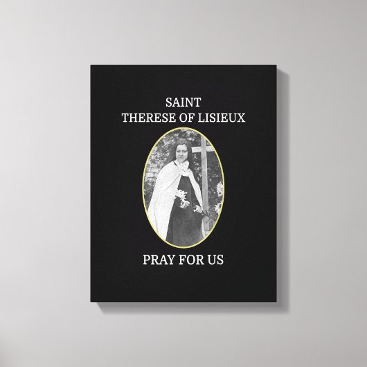 St. Therese of Lisieux T-Shirt Saint Little Flower Canvas Afdruk (Voorkant)
