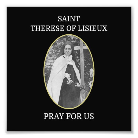 St. Therese of Lisieux T-Shirt Saint Little Flower Foto Afdruk (Voorkant)
