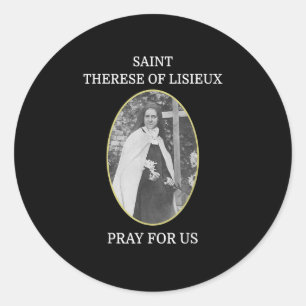 St. Therese of Lisieux T-Shirt Saint Little Flower Ronde Sticker