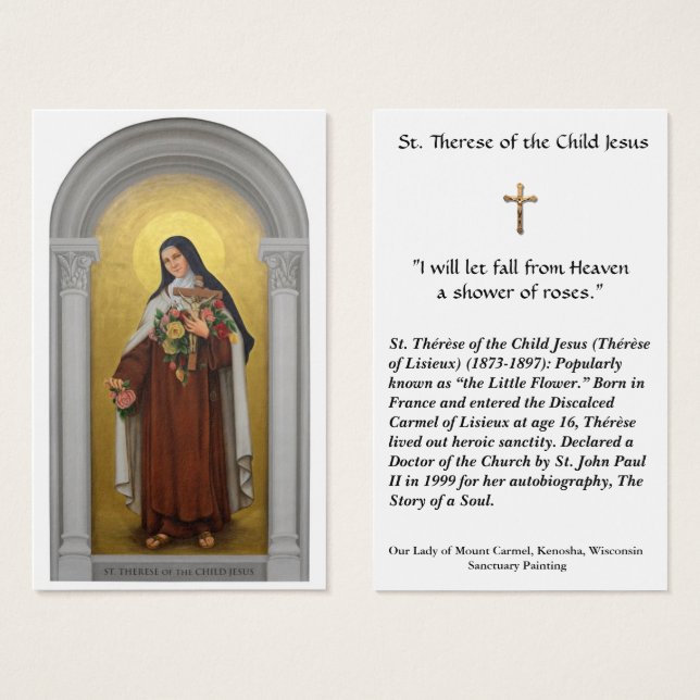 St. Therese of the Child Jesus Lisieux Kaart (Voorkant /achterkant)