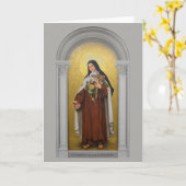 St. Therese of the Child Jesus Lisieux Kaart (Gele Bloem)