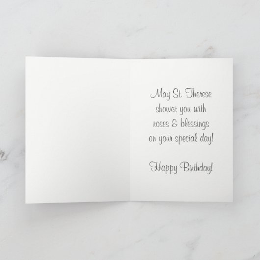 St. Therese of the Child Jesus Little Flower Kaart (Binnen)