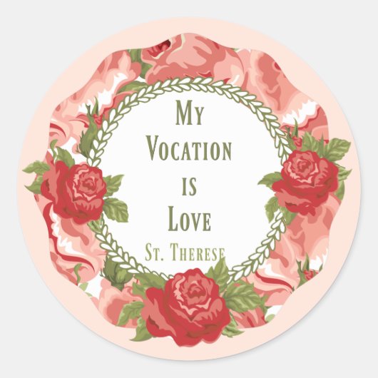 St. Therese of the Child Jesus Little Flower Ronde Sticker (Voorkant)