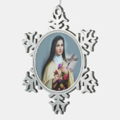 St. Therese of the Child Jesus Little Flower Tin Sneeuwvlok Ornament (Rechts)