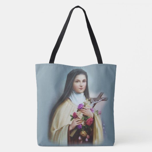 St. Therese of the Child Jesus Little Flower Tote Bag (Achterkant)