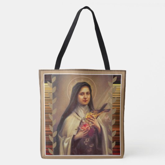 St. Therese of the Child Jesus Little Flower Tote Bag (Voorkant)