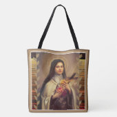 St. Therese of the Child Jesus Little Flower Tote Bag (Achterkant)