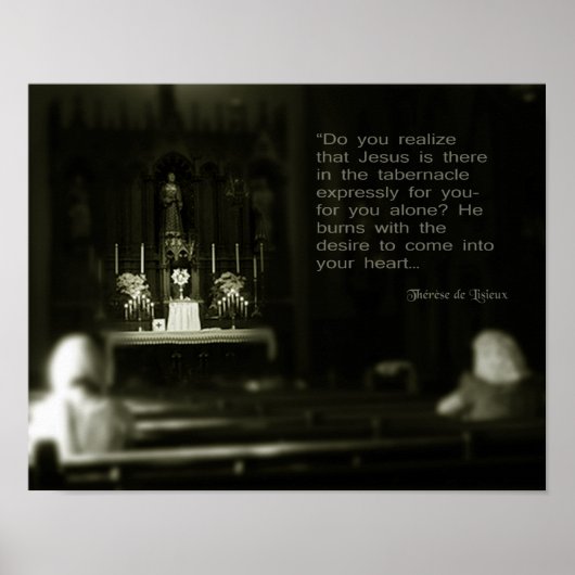 St Therese on Adoration. Poster (Voorkant)