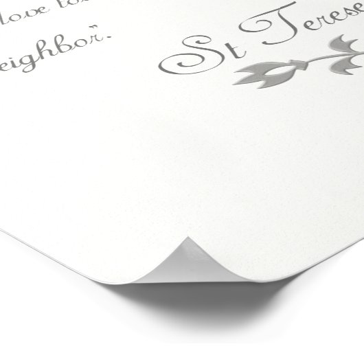 St Therese on Love Poster (Hoek)