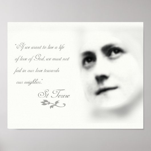 St Therese on Love Poster (Voorkant)