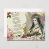 St. Therese Poem  katholieke Rosary Collage Briefkaart (Voorkant / Achterkant)