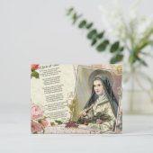 St. Therese Poem  katholieke Rosary Collage Briefkaart (Staand voorkant)