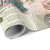 St. Therese Poem katholieke Rosary Collage Cadeaupapier (Rol Hoek)