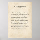 St. Therese Prayer Book Page Art Poster (Voorkant)