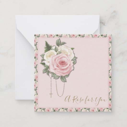 St. Therese Prayer  Religieuze Rozen Notitiekaartje (Voorkant)