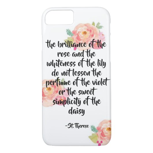 St. Therese Quote iPhone Case (Achterkant)