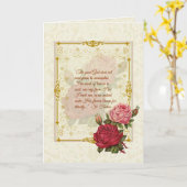 St. Therese Quote met roze en rode rozen Kaart (Gele Bloem)