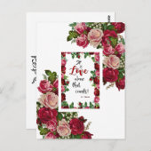 St. Therese Quote Red Roze Roses Briefkaart (Voorkant / Achterkant)