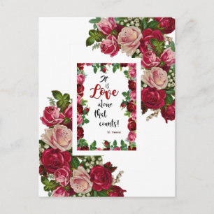 St. Therese Quote Red Roze Roses Briefkaart