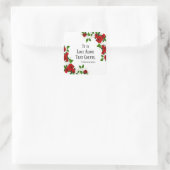 St. Therese Quote Rozen Rood Vierkante Sticker (Tas)