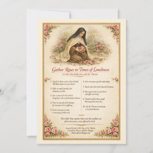 St. Therese Reflection Prayer Roses  (Voorkant)