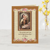 St. Therese Religieus Katholiek Carmeliet Kaart (Gele Bloem)