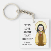 St. Therese Religieuze Carmelite Nun Quotes Sleutelhanger (Voorkant)