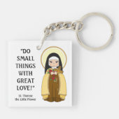 St. Therese Religieuze Carmelite Nun Quotes Sleutelhanger (Achterkant)