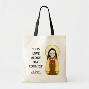 St. Therese Religieuze Carmelite Nun Quotes Tote Bag