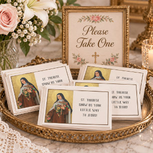 St. Therese Religieuze Heilige Gebeden Kaarten Visitekaartje