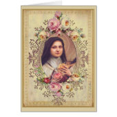 St. Therese Rozen Crucifix Gold Border (Voorkant)