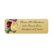 St. Therese Rozen Gold Elegant katholiek Etiket (Voorkant)