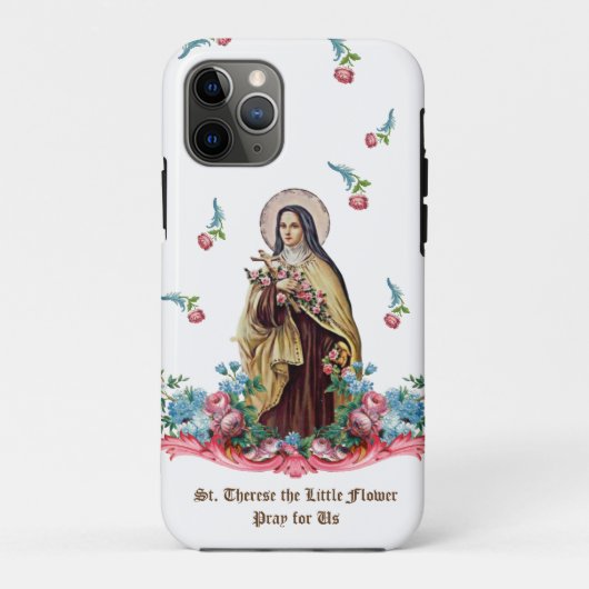 St. Therese Rozen katholieke non-carmelietgodsdien Case-Mate iPhone Case (Achterkant)