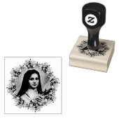 St. Therese Rozen Kruiswortel Rubberstempel (Gestempeld)