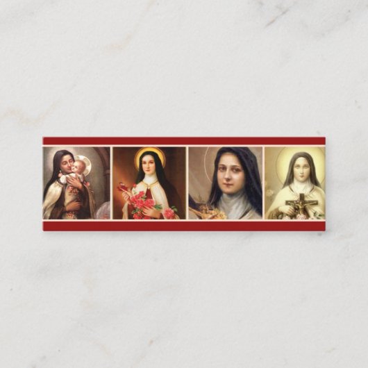 St. Therese Rozen Quote Heilige Kaart Mini Visitekaartje (Voorkant)