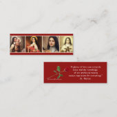 St. Therese Rozen Quote Heilige Kaart Mini Visitekaartje (Voorkant / Achterkant)