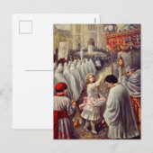 St. Therese strooit rozen Corpus Domini Fine Art Feestdagenkaart (Voorkant / Achterkant)