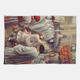 St. Therese strooit rozen Corpus Domini Fine Art Theedoek
