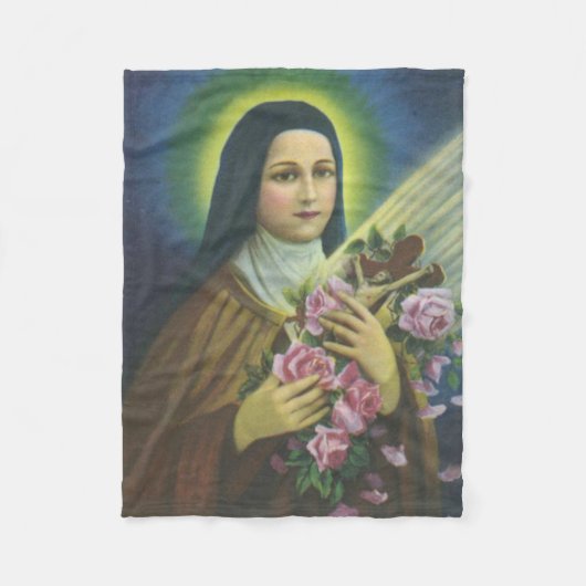 St. Therese the Little Flower Carmelite Nun Fleece Deken (Voorkant)
